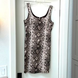Sexy snake print sheath dress